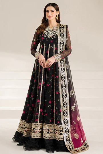 Farasha - 3pc Unstitched Suit - Fuchsia Night